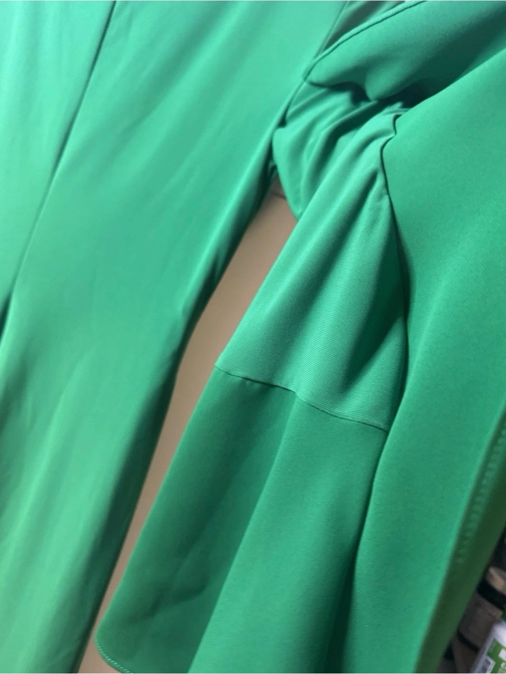 Lauren Ralph Lauren Kelly Green Ruffle Bell Sleeve Sheath Dress - Size 4 - Picture 10 of 10
